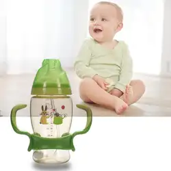 300 мл емкость детская ручка с соломенной бутылкой детское Кормление коническая бутылка Младенческая анти-осень высокая температура