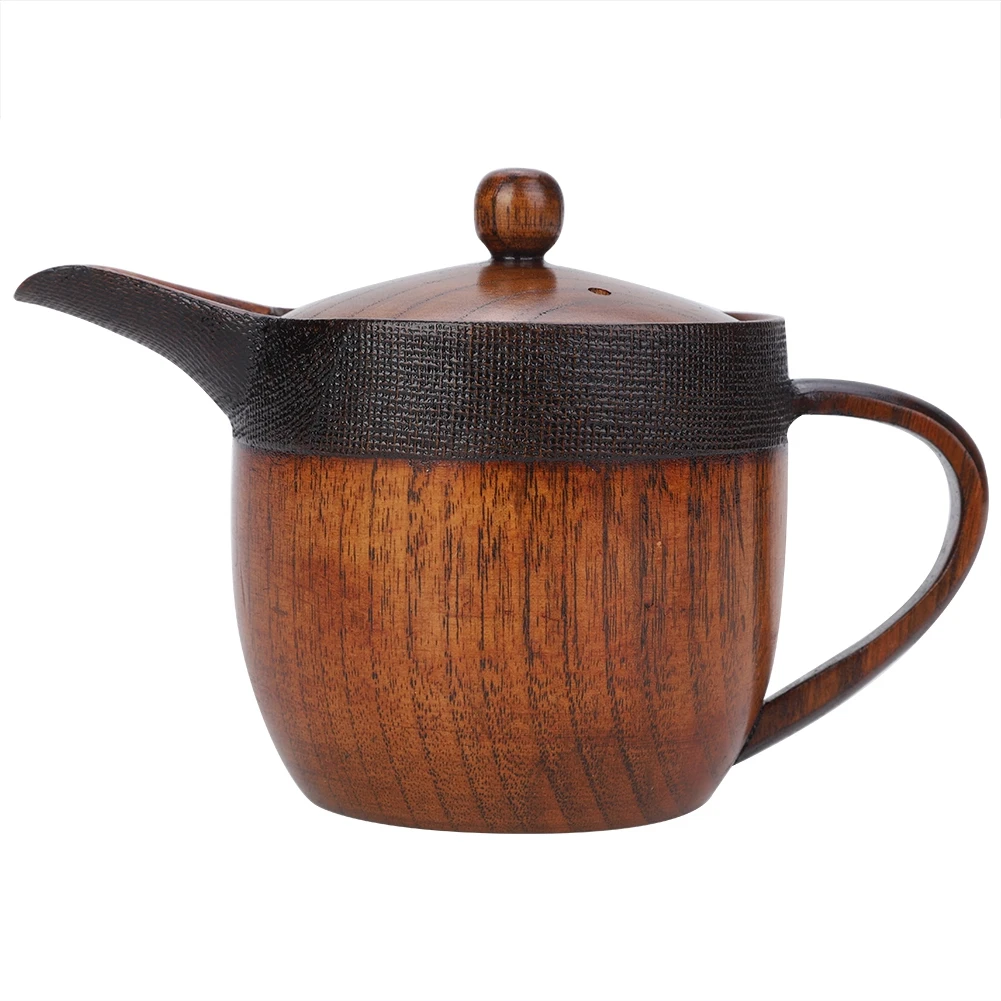 

Nature Style Portable Wooden Tea Pot Pointed mouth Teapot Cup Kettle With Strainer Kitchen Supplies