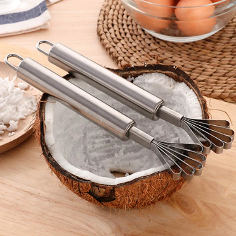 Кокосовая ложка из нержавеющей стали, инструмент для выкапывания фруктов, удобный инструмент, кухонные аксессуары