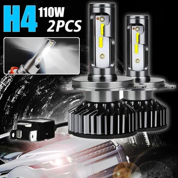 

For Car Lighting 1 Pair H4 55W LED Car Headlight Head Lamp Driving Light Bulb Super White 6000k Mayitr