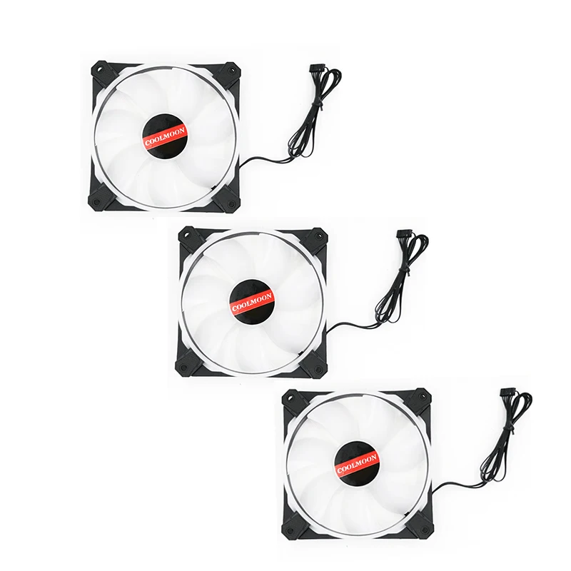 

COOLMOON Computer Case PC Cooling Fan RGB Adjust LED 120mm Quiet New computer Cooler Cooling RGB Case Fan For CPU
