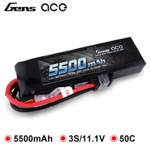 Gens ace Lipo аккумулятор 11,1 V 5500mAh Lipo 3S аккумулятор 50C TRX разъем 1/8 RC автомобильные аккумуляторы для Traxxas X-MAX HPI E-REVO