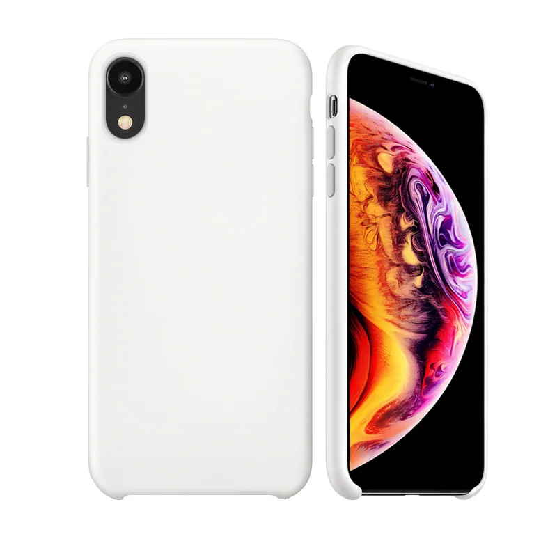 

Silicone Case For IPhone 6 6S 7 8 Plus Silicon Cover For IPhone X XR XS Max Phone Case Original Coque Funda