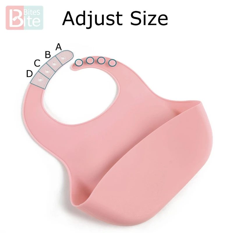Bite Bites Baby Bibs Waterproof Newborn Feeding Cartoon Animal Elephant BPA Free Baby Stuff Food Grade Silicone Bibs