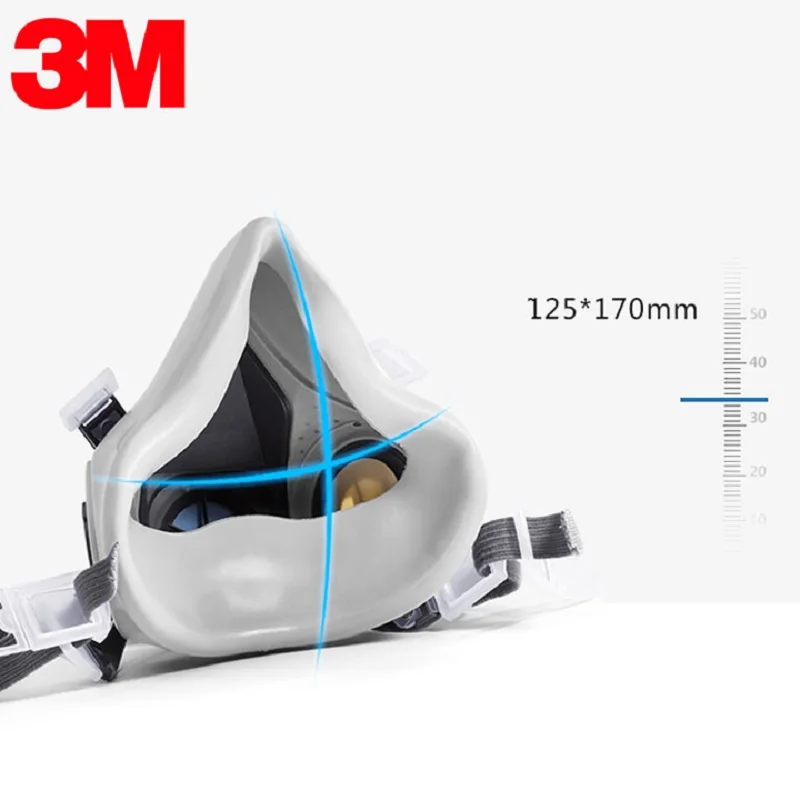 3M, 6200, противогаз для тела, маска для окрашивания, распыление, химический, низкий уровень обслуживания, респиратор, многоразовая Защитная промышленная маска-фильтр