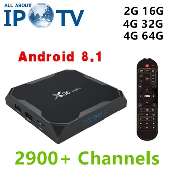 

Original X96 Max Europe Arabic IPTV USA France UK Italy Germany Sweden Czech Poland Russia Android 8.1 Tv Box X96max Set Top Box