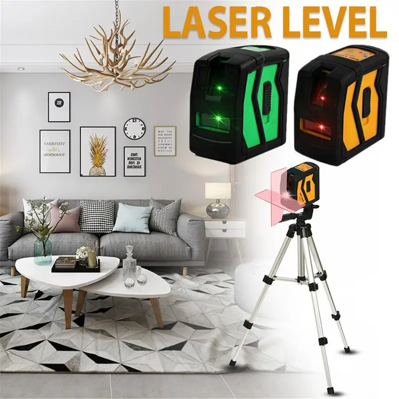 

Mini Self-Leveling Laser Level Vertical Horizontal Red Green Line Tools Clamp