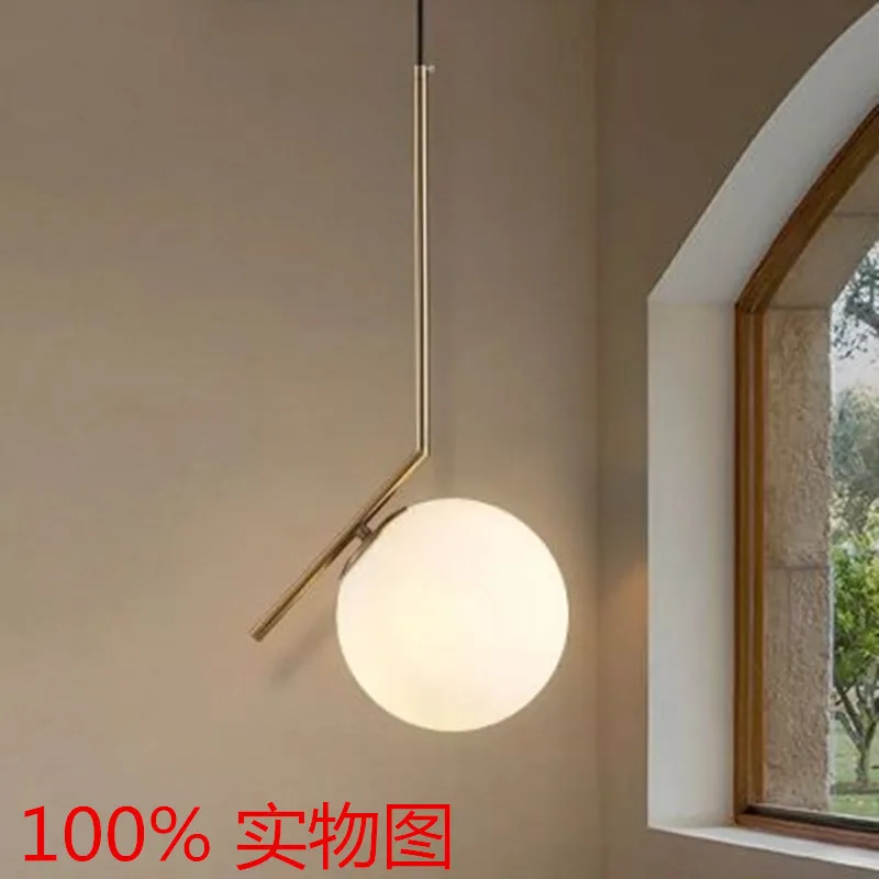Modern Style Living Room Bedroom Minimalist Restaurant Pendant Light Nordic Clothing Decoration Glass Ball Pendant Lamp