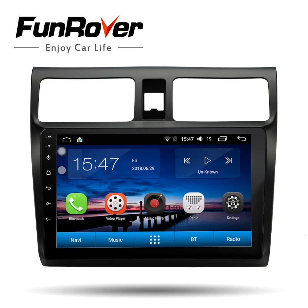 Funrover QuadCore 10 1 Android 8 0 Car font b Radio b font Multimedia dvd player