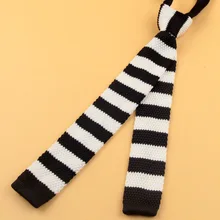 Новые продукты, детский вязаный галстук из полиэстера и шелка в полоску, Модный Узкий галстук, от производителя