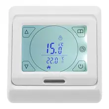 Lcd цифровой термостат Сенсорный экран неделю программируемый напольного отопления, Температура контроллер с набор кабелей