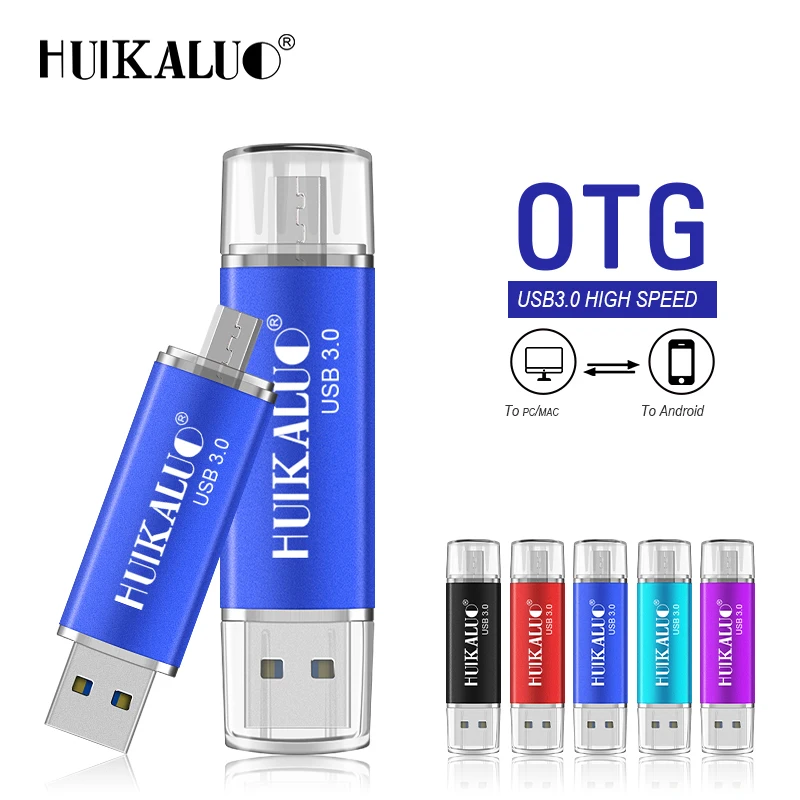 Новые яркие Портативный USB 3 0 Flash Drive OTG накопитель 16 ГБ 32 64 и 128 для Smart