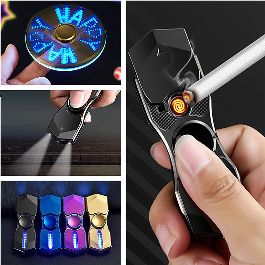 Хит продаж зажигалки с USB зарядкой без газа Зажигалка для сигар игрушка пальцев