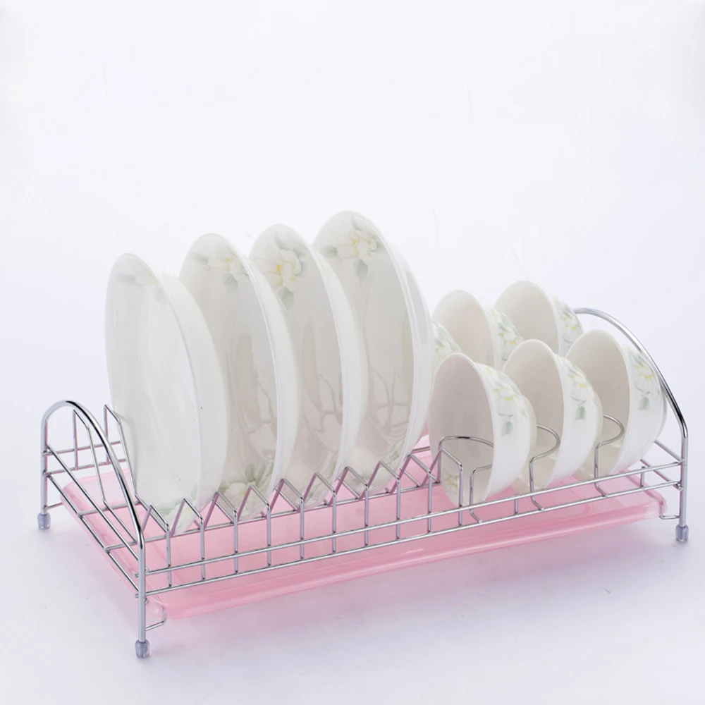 

Single Tier Drainer Rack Chrome-plated Silver Waterproof Rust-proof Dish Drain Rack Kitchen Countertop Dish Bowl Plate Drainers