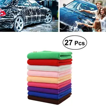 

27pcs 30x70cm Microfiber Car Cleaning Towels Cloth Soft Auto Wiping Polishing Drying Waxing Cloth Cleaning Cleaner Car-Styling