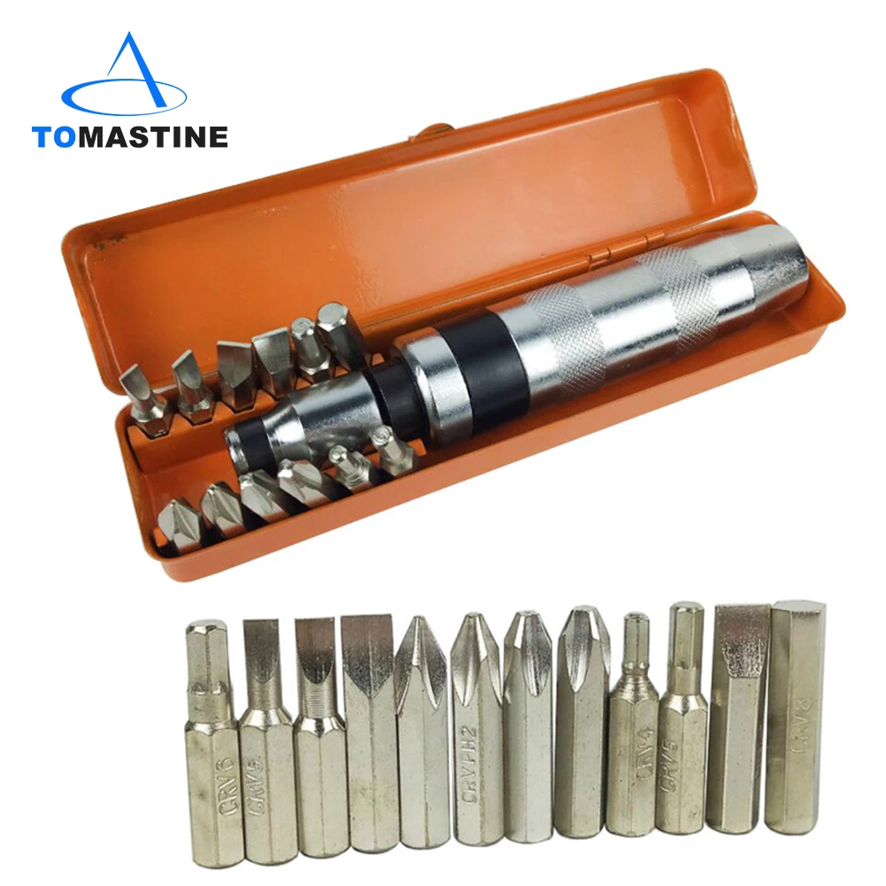 

13PCS Impact Driver Bits Set Multi-purpose Heavy Duty Shock screw Driver Chisel Bits Tools Socket Kit Impact Screwdriver Set