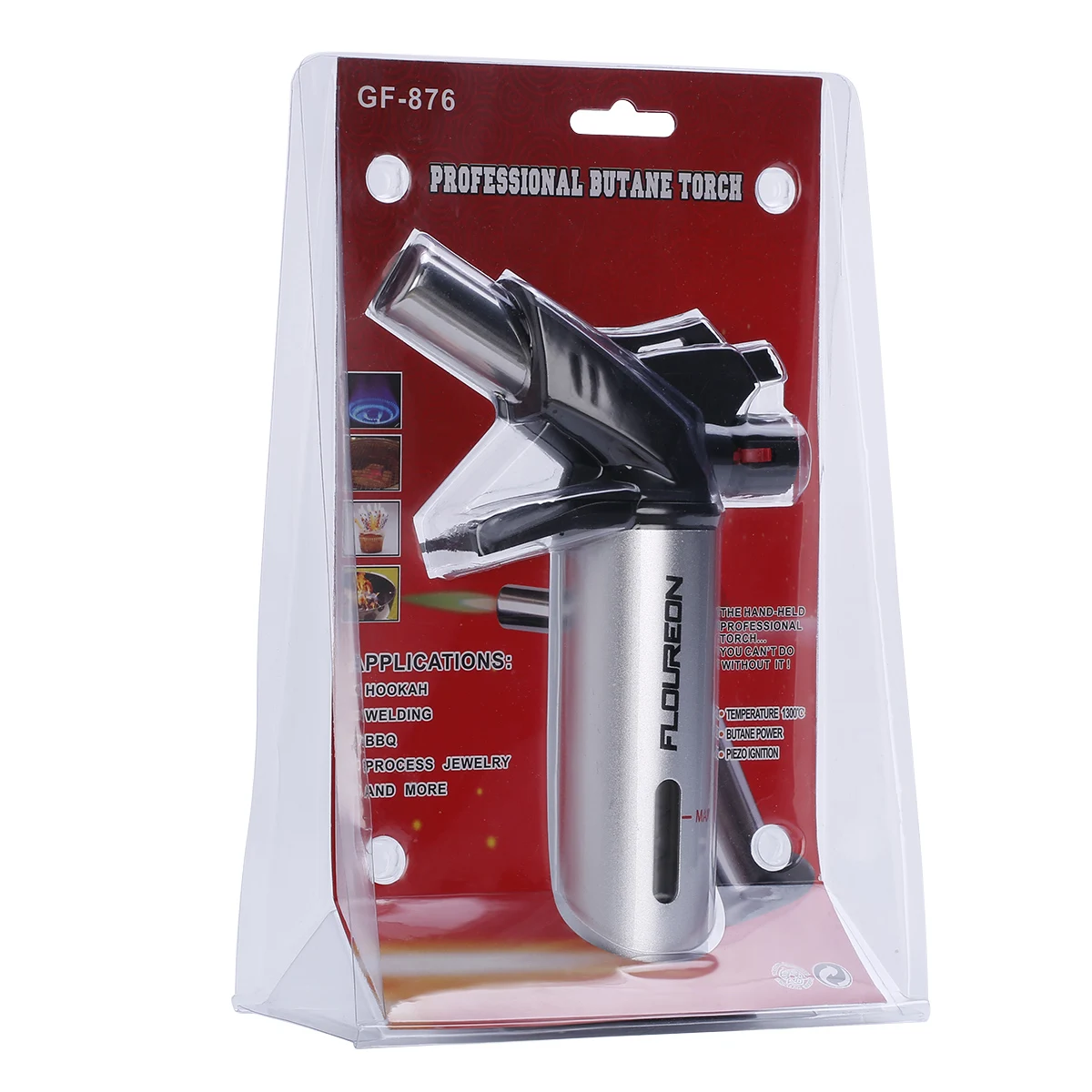 Floureon пищевая готовка Blow Torch кухонная зажигалка Butan факел с безопасным замком для