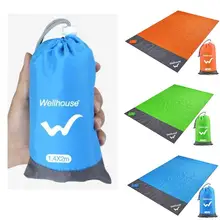 Компактное пляжное одеяло без песка, карманный лист для пикника, практичный для кемпинга, путешествий, Быстросохнущий мягкий пляжный коврик