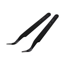 HHO-антимагнитные пинцеты антистатические кривые(2 единицы, нержавеющая сталь