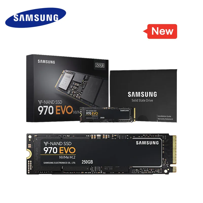 SAMSUNG SSD 970 EVO M.2 2280 NVMe 1 ТБ 500GB 250GB Внутренний твердотельный диск жесткий диск HDD M2 для настольного ноутбука PCLe 3,0x4 MLC