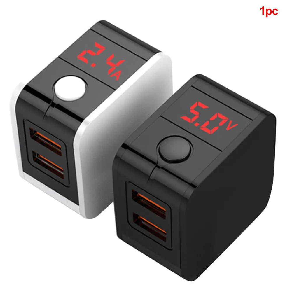 Быстрая зарядка двойной USB Умный складной Цифровое Зарядное устройство