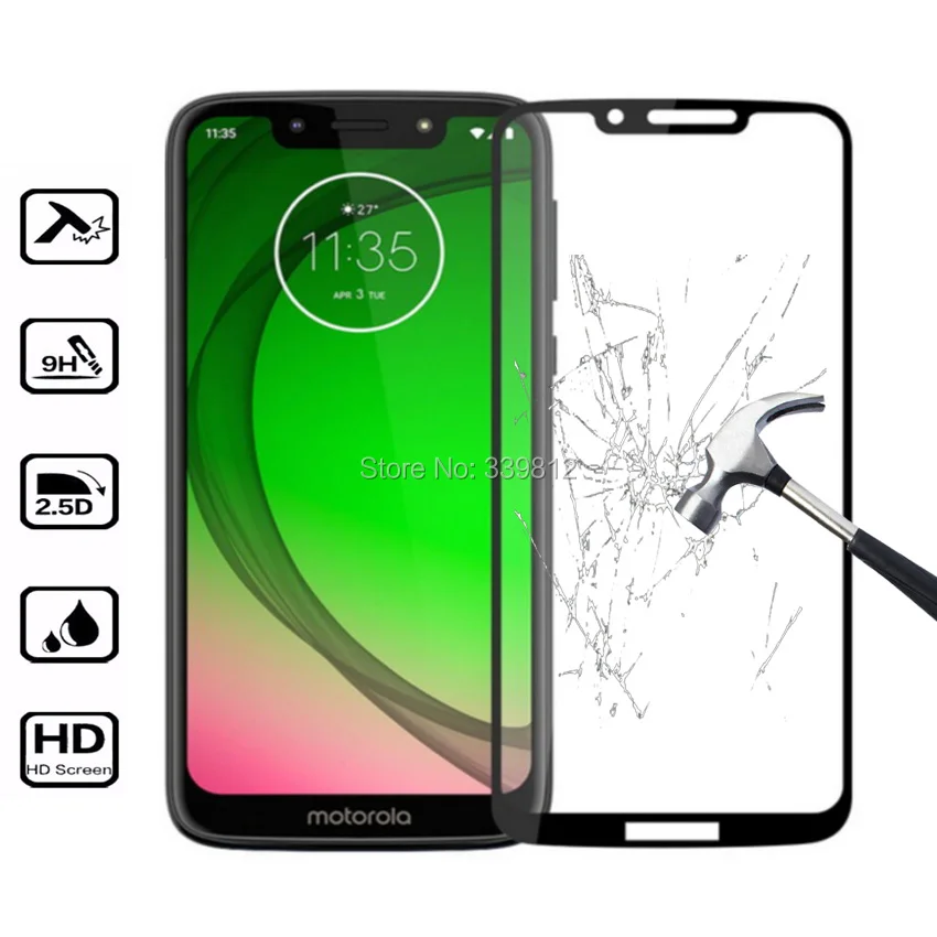 Взрывозащищенное Закаленное стекло 2.5D 9H защитное покрытие для Moto G7 Plus Play Power
