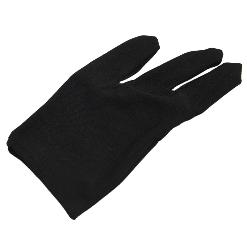 Перчатки 5x3 пальцев для кия для бильярда и снукера, черные