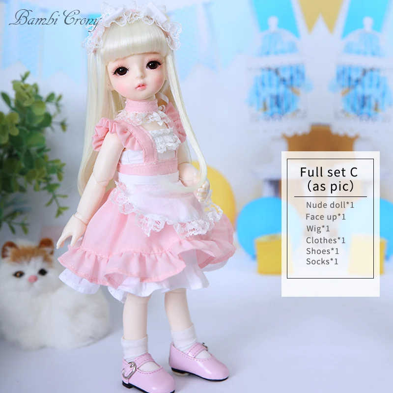 BambiCrony ваниль Fullset BJD SD куклы YoSD Littlefee Luts 1/6 полимерные фигурки шаровые шарниры игрушки парик Обувь Одежда бесплатные глаза