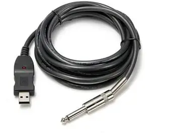 

50pcs/lot 3M Guitar Bass 1/4'' USB TO 6.3mm Jack adapter PC Recording USB Guitar cable