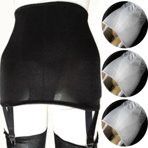 

New Sexy Women Lace Garter Belt High Waist Suspender Skirt Black White Size UK 10 to 18