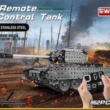 Новое поступление, комплект танков из нержавеющей стали с дистанционным управлением, набор военных танков, набор кирпичей, совместимых с моделями строительных блоков
