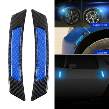 

2Pcs Reflective Sticker Tape Car Door Edge Guard Stripe DIY Self Adhesive Decal