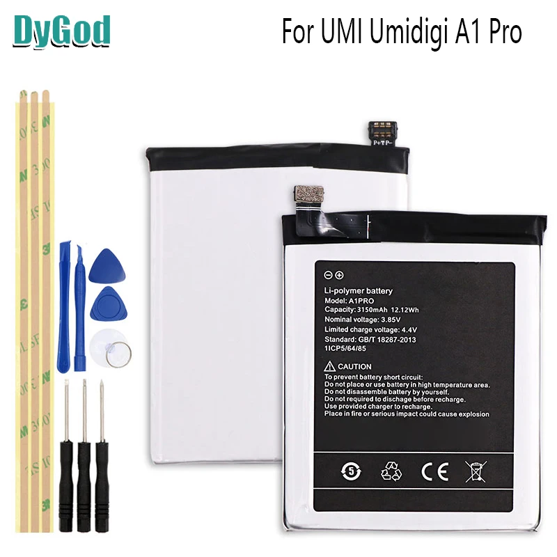 DyGod 3150mAh Для UMI Umidigi A1 Pro Экстрим Замена батареи для Bateria телефона с