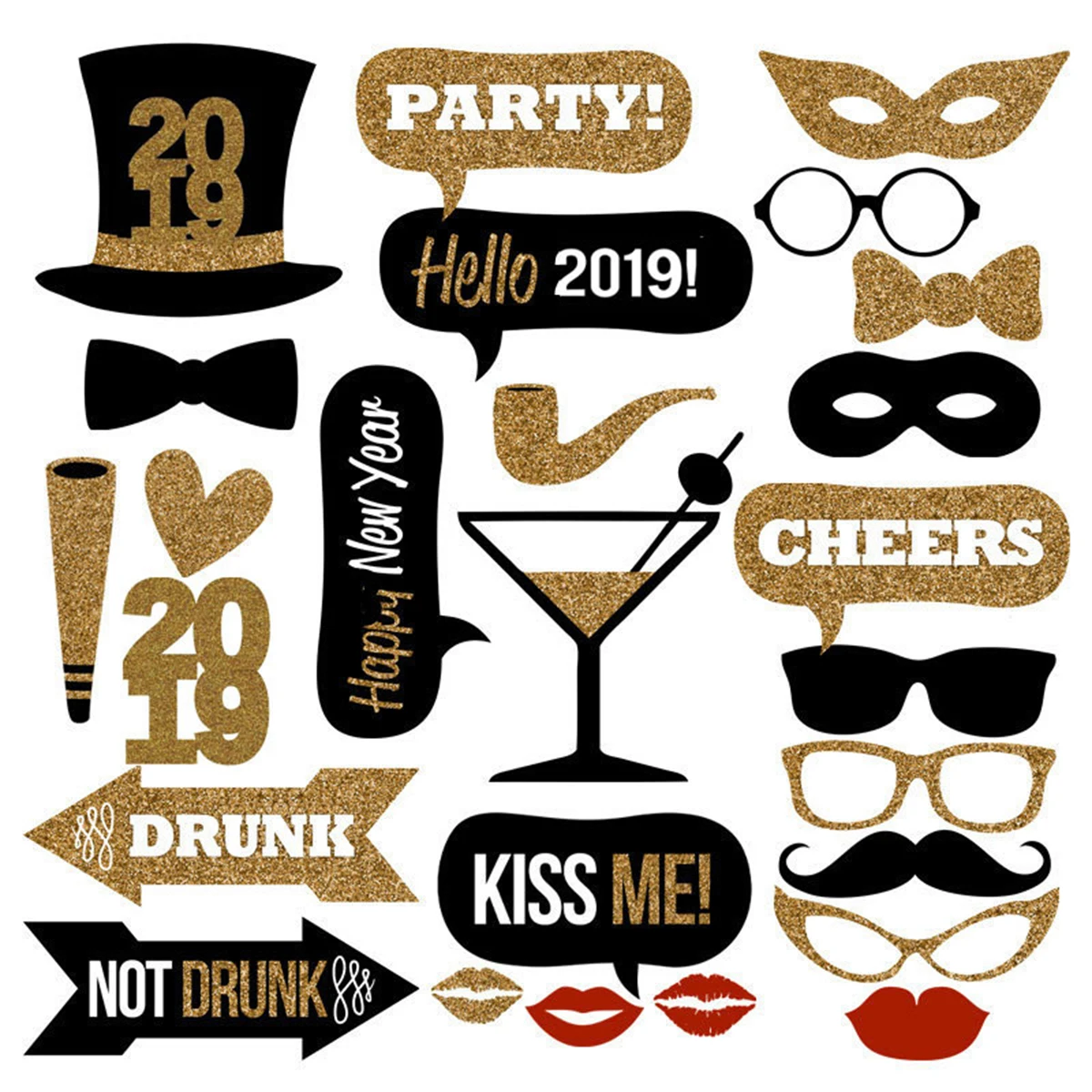 Aliexpress.com : Buy 26pcs 2019 New Year Photo Booth Props