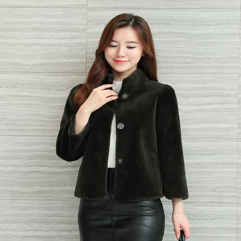 De dark Hiver Vison khaki Naturelle Automne Mode Fourrure Wine Pur Fu En Manteaux Daim Laine Dames red Montant Femelle Black Col brown Parka Green Manteau Court red camel Pink Nouveau Femmes daCBnYxwqt