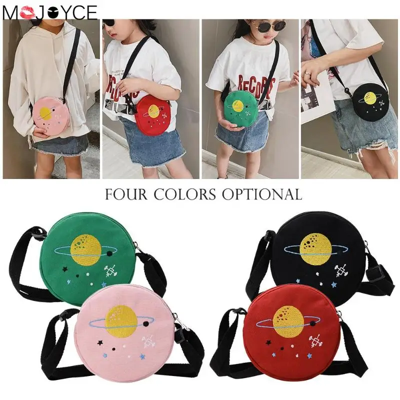 

Women Shoulder Bag Cute Kids Fashion Wild Crossbody Bag Round Canvas Messenger Crossbody Handbags Girls Shoulder Bags