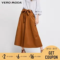 Vero Moda Бренд  2018 Новинка свободные женские брюки эластичная ткань средняя талия свободный фасон семь десятая длина женские штаны 31736J537