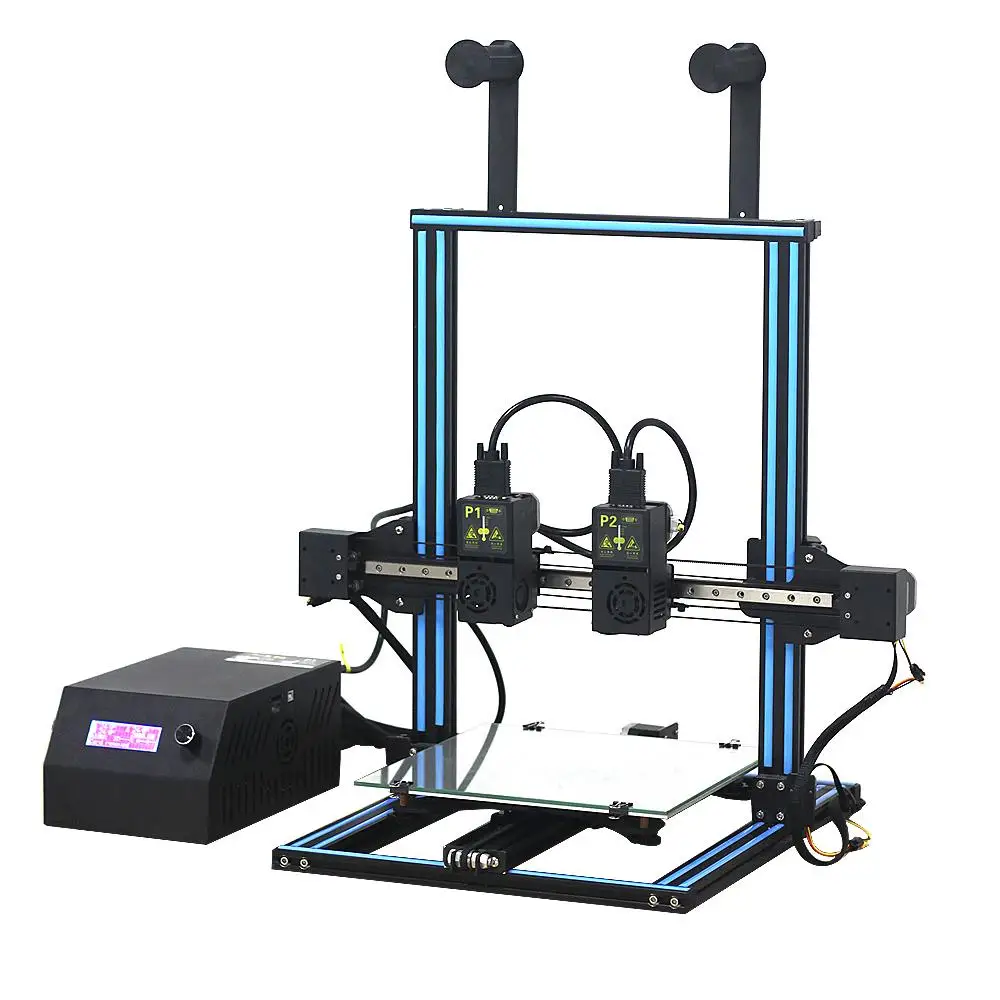 

Dual Extruder 3D Printer Kit 300*300*400mm Printing Size Support Dual Nozzle Print with 7-axis Motor Motherboard