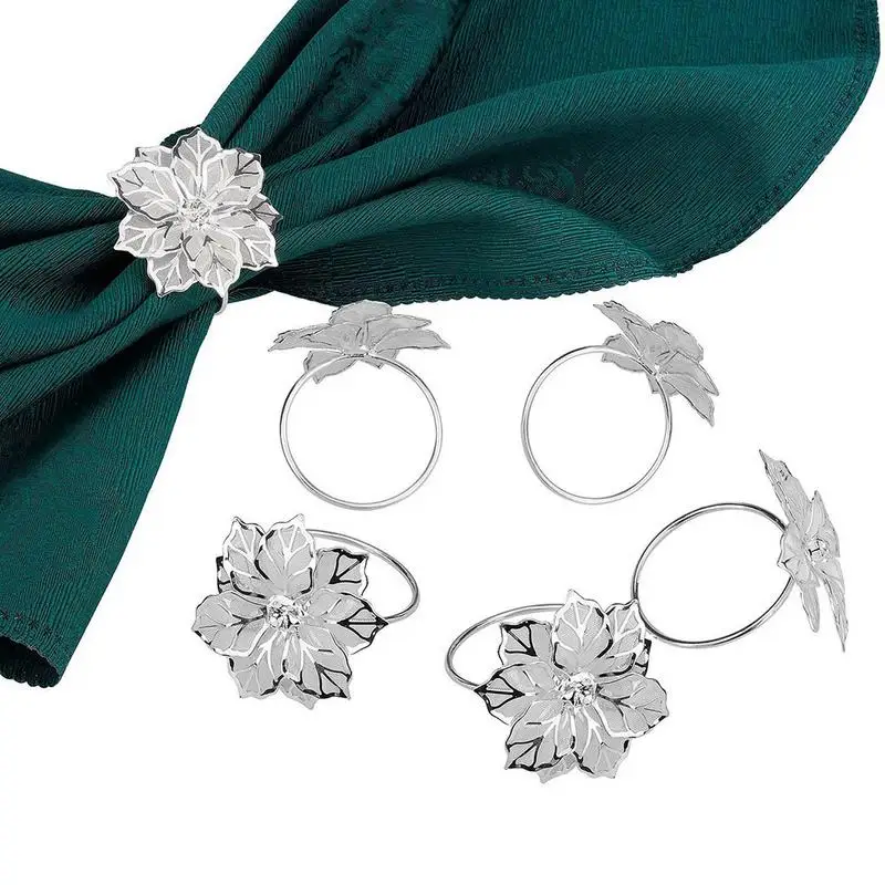 

Napkin Rings Hollow Out Flower Dinner Parties Birthdays Weddings Hotel Restaurant Special High-grade Napkin Ring