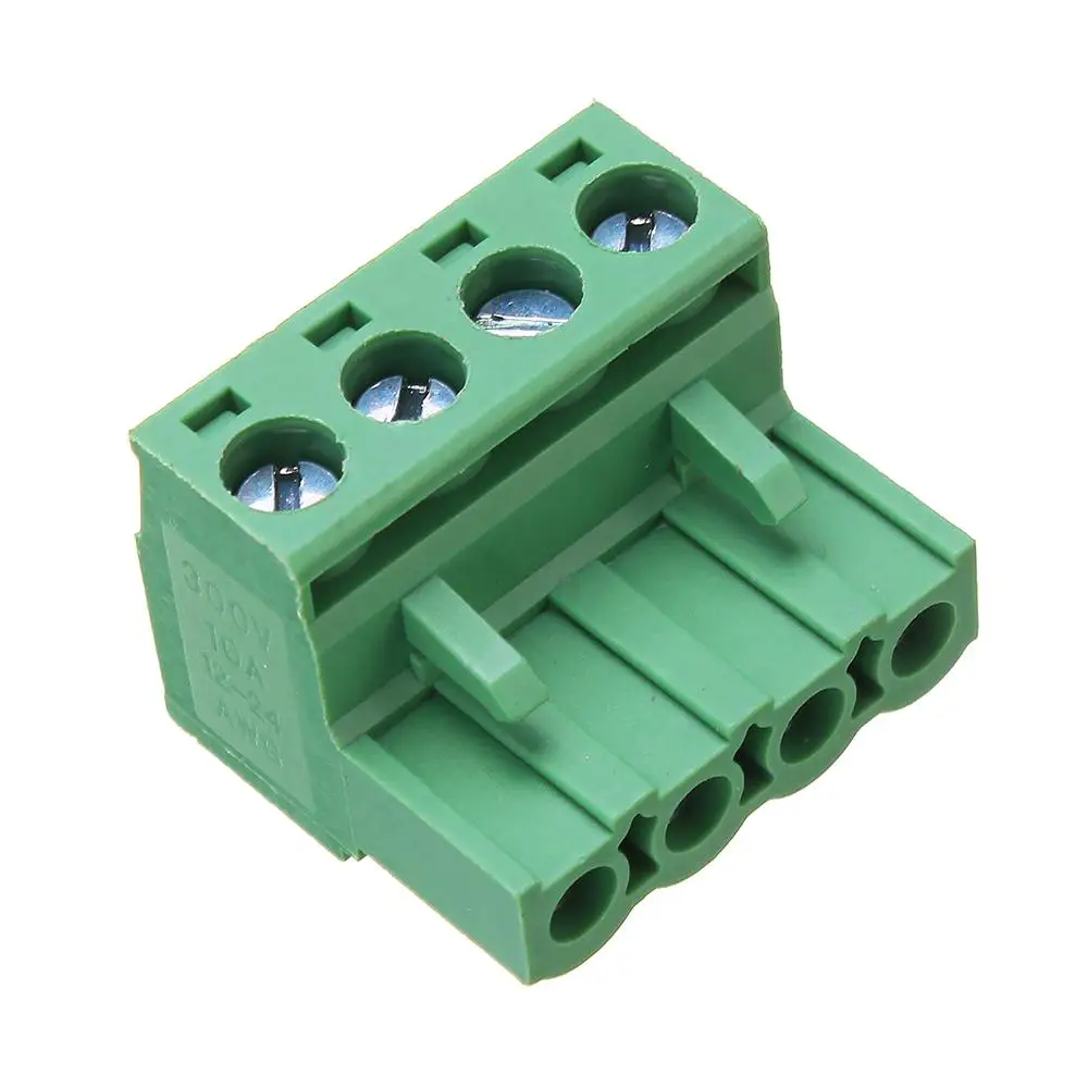 

LEORY 1pc 4 Pin Plug 5.08mm Pitch in Screw Dupont Cable Terminal Block Connector Right Angle Parts