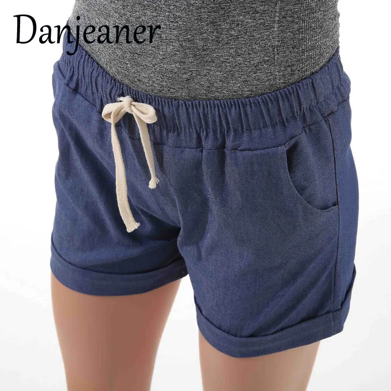 Женские хлопковые шорты Danjeaner повседневные карамельных цветов на завязках с