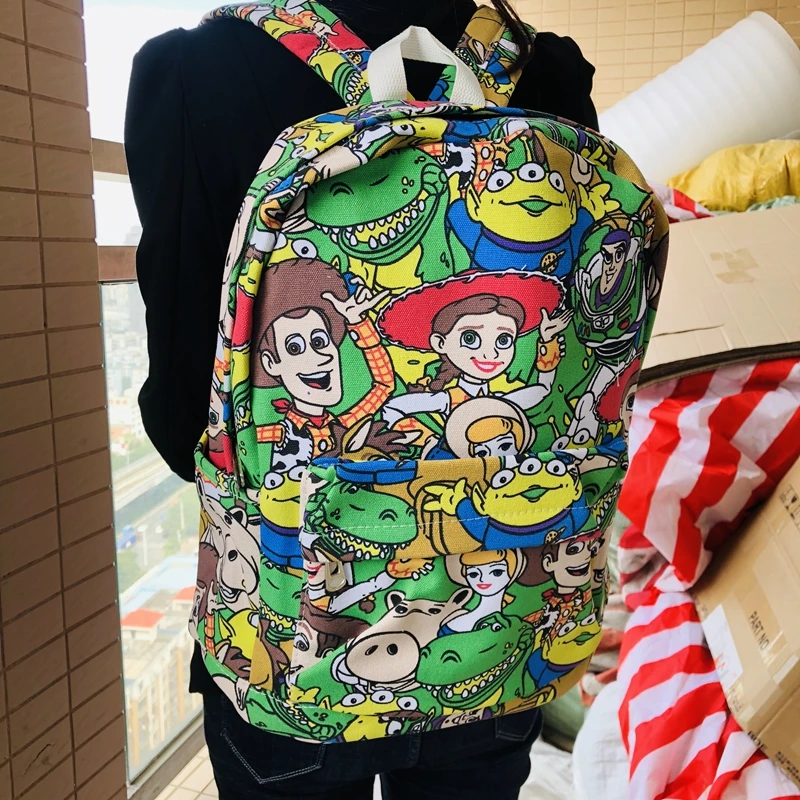 IVYYE Toy Story Aliens Woody Canvas Backpacks Rucksacks Cartoon School Backpack Casual student Bags travel Knapsack Unisex New