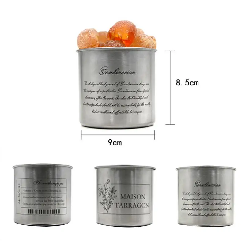

Succulents Pot Stainless Steel Can Ins Style Photo Props Ornament Aromatherapy Incense Jar Makeup Brushes Storage Box Pen Holder