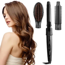 Ovonni 3 в 1 Электрический набор для укладки волос керамические инструменты для укладки профессиональные щипцы для завивки волос Вэйвер груша конус бигуди волос