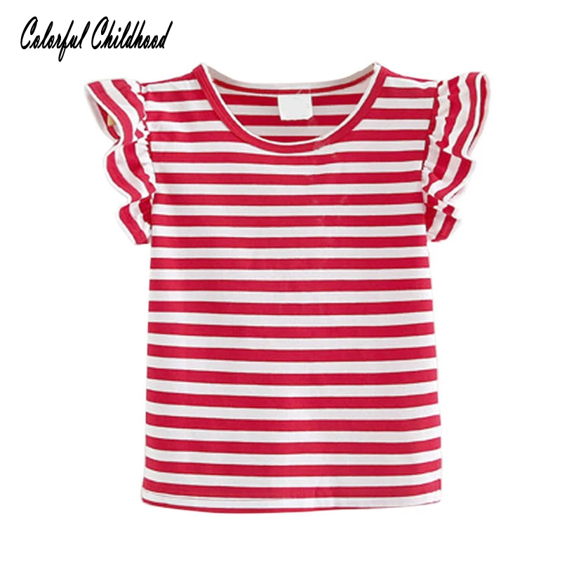 girls red white and blue shirt