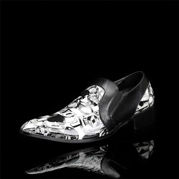 

Italian Wedding Formal Shoes Print Men Oxford Shoes Men Flats 2018 spring Designer Fashion Genuine Leather Men Dress Shoes