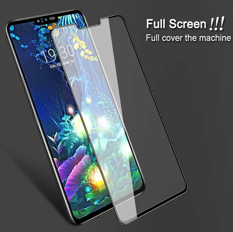 Закаленное стекло 9H с полным покрытием для LG K22 G8 V50 V40 V30 V20 G7 Защита экрана Q7 Plus