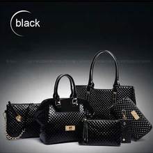 6 шт. Набор сумок для женщин роскошная сумка из искусственной кожи брендовая сумка через плечо с принтом женская сумка-мессенджер клатч кошелек