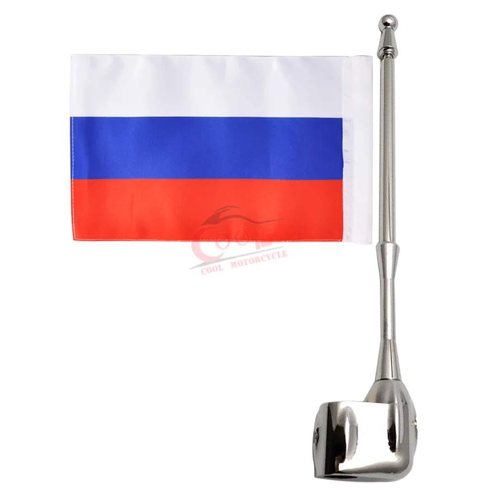 Боковое крепление для мотоцикла багажная стойка вертикальный флаг России с