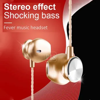 

Earphone Heavy Bass Semi-in-ear HIFI Stereo With Mic Music Volume Control Headpset Quality Fone De Ouvido For Iphone Xiaomi